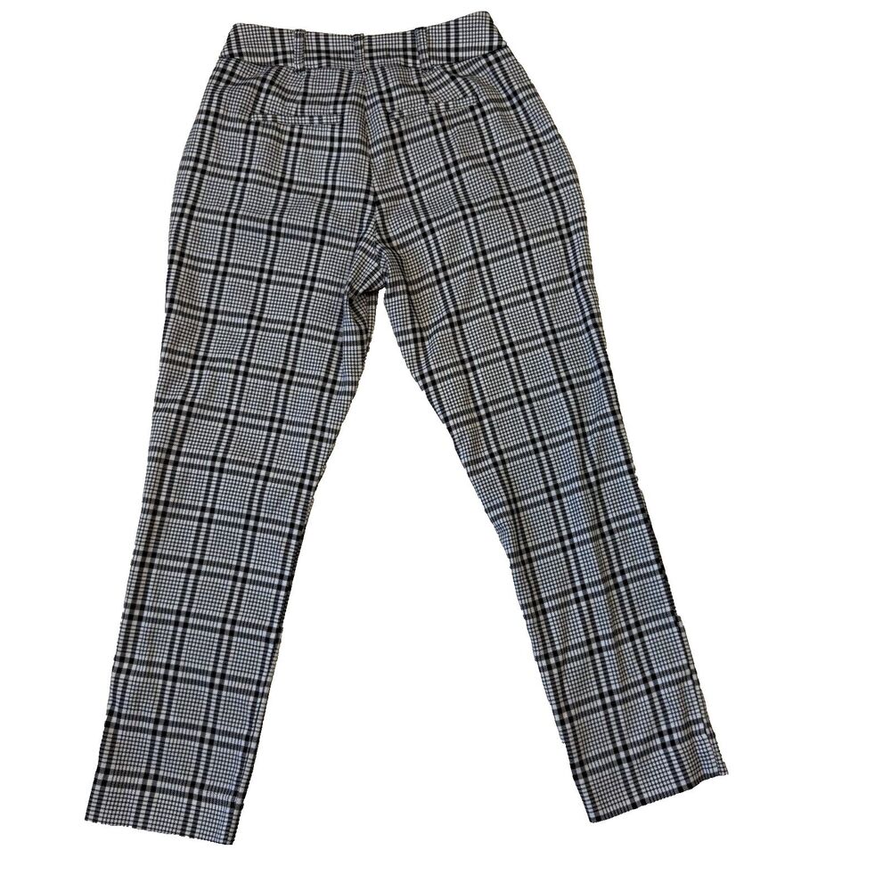Abercrombie & Fitch Black & White Plaid Cropped Pants, XS - Picture 2 of 11